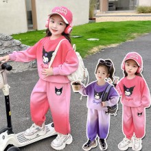 Kuromi Kawaii long sleeve hoodies pants suit girls clothes sets