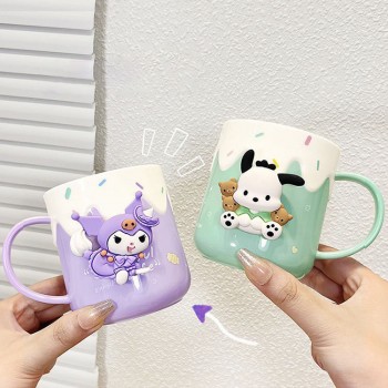 Sanrio Melody Cinnamoroll Kuromi Pochacco plastic toothbrushing mouthwash cup