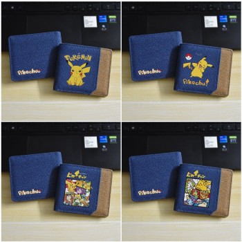 Pokemon anime canvas purse wallets