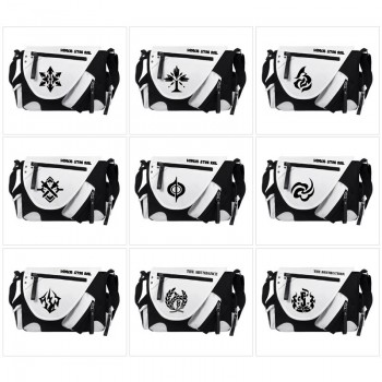 Honkai Star Rail PU black white color crossbody satchel shoulder bag