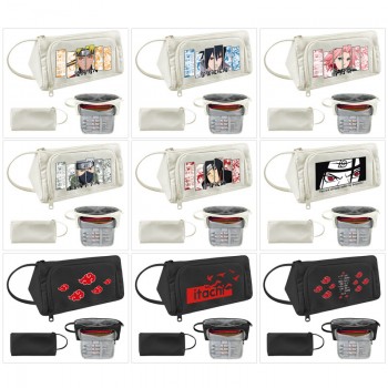 Naruto anime canvas triangle pen bag pencil case