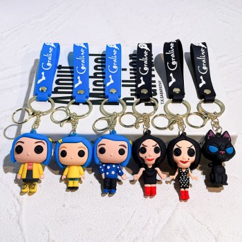 Coraline &amp; the Secret Door anime figure doll key chains