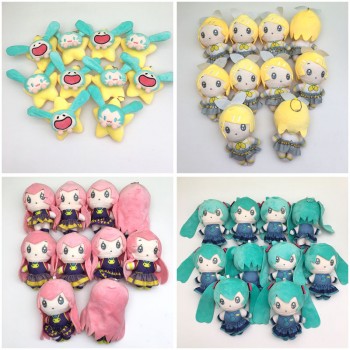 6inches Hatsune Miku anime plush dolls set(10pcs a set)