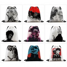 Tokyo ghoul anime nylon drawstring backpack bag