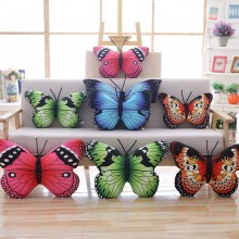 Colorful 3D Simulation Soft Butterfly Plush Pillow