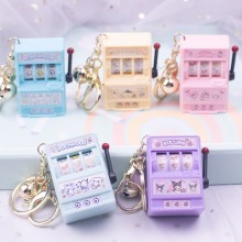 Sanrio Melody kitty Cinnamoroll Kuromi lucky mini game fruit machine shake toys key chain