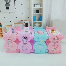 Sanrio Melody kitty Cinnamoroll Kuromi  plastic foldable double layer desktop storage racks