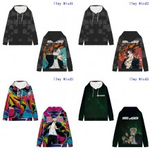 Wind Breaker anime zipper long sleeve hoodies sweater cloth