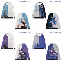 Genshin Impact game zipper long sleeve hoodies sweater cloth