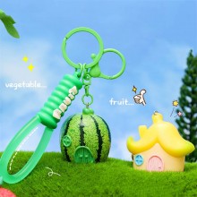 Vegetable Fruit House anime figure doll key chains