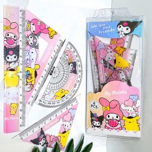 Sanrio Doraemon Princess student rulers 4 piece set stationery