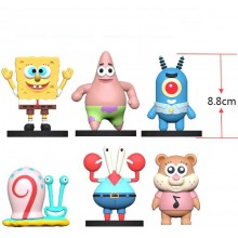 Spongebob anime figures set(6pcs a set)(OPP bag)