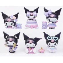 Sanrio Kuromi cake birthday party anime figures set(6pcs a set)(OPP bag)