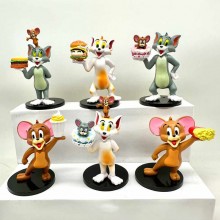 Tom and Jerry cat anime figures set(6pcs a set)(OPP bag)