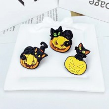 Halloween Pumpkin Black Cat anime alloy brooch pins