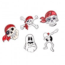 Horror Pirate Skeleton anime alloy brooch pins