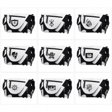 Berserk PU black white color crossbody satchel shoulder bag