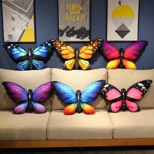 Colorful 3D Butterfly Plush Pillow