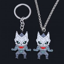 Kaiju No.8 anime alloy key chain necklace