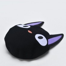 Totoro black cat anime beret hat