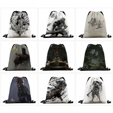 Black Myth Wukong game nylon drawstring backpack b...