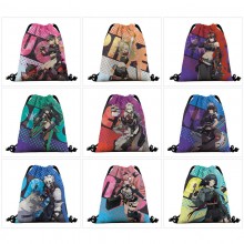 Zenless Zone Zero game nylon drawstring backpack bag