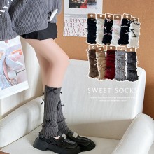 Girl Leg Warmers Lolitas Twist Knitted Long Socks