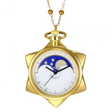 Sailor Moon Necklace Crystal Star Pocket Watch