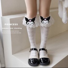 Sanrio Melody kitty Cinnamoroll Kuromi anime lace long socks a pair