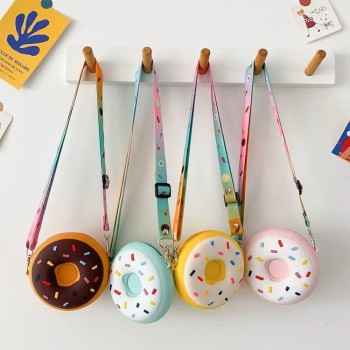 Donut Crossbody Children Cute Small Silicone Shoulder Bag