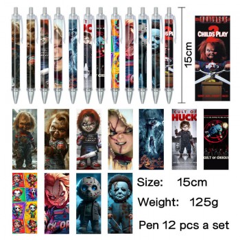 Child's Play Chucky anime ballpoint pen ball pens(12pcs a set)