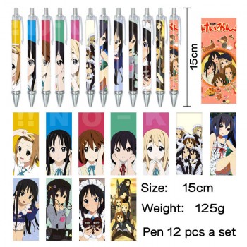 K-ON anime ballpoint pen ball pens(12pcs a set)