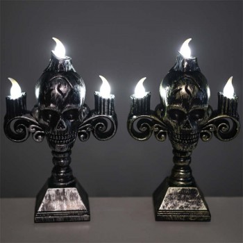 Halloween Skeleton Candle Lamp Night Light