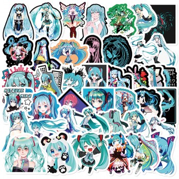 Hatsune Miku anime waterproof stickers set(50pcs a set)