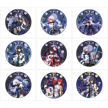 Honkai Star Rail game round wall clocks