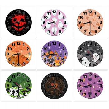 Halloween Pumpkin anime round wall clocks