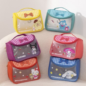 Sanrio Melody kitty Cinnamoroll Kuromi transparent handbag cosmetic bag