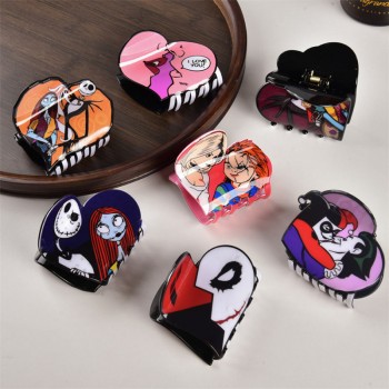 Chucky Ghost face hair claw clip hairpin