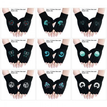 Hatsune Miku anime cotton half finger gloves a pair