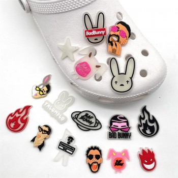 Bad Bunny luminous Shoe Charms DIY Accessories Sandals Decorate