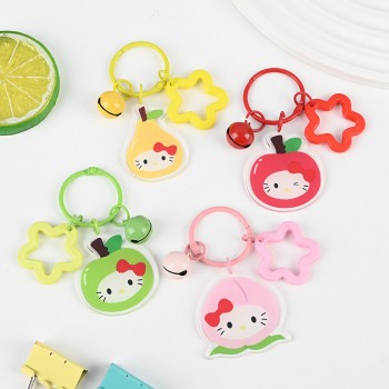 Fruit Hello Kitty anime acrylic key chains