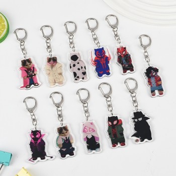 Super Hero Spider-man cat anime acrylic key chains