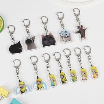 Happy cat anime acrylic key chains