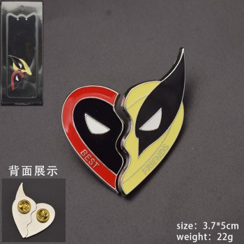 Deadpool &amp; Wolverine alloy brooch pin