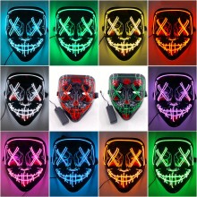 Halloween Wireless Neon EL LED horror cosplay face mask