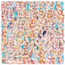 Bikini anime girls waterproof stickers set(100pcs ...