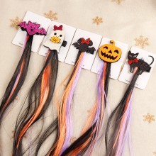 Halloween Pumpkin Bat Decoration Wig Hair Clip