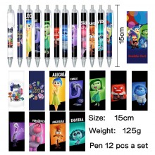 Inside Out anime ballpoint pen ball pens(12pcs a set)