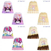 Sanrio Melody kitty Cinnamoroll Kuromi anime round neck hoodies cloth