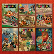 The amazing world of gumball anime retro posters